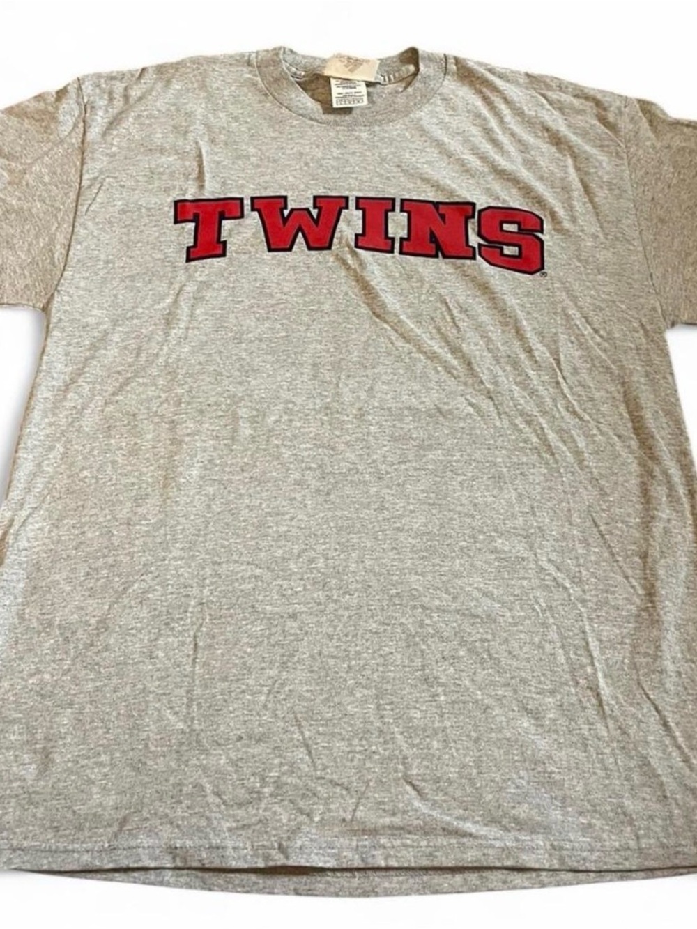 Men’s Vintage Adidas Minnesota Twins MLB Gray Spellout Shirt Size L